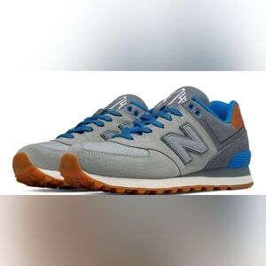 New Balance Women's Collegiate 574 Classics Running Shoes WL574AMB Silver Mink